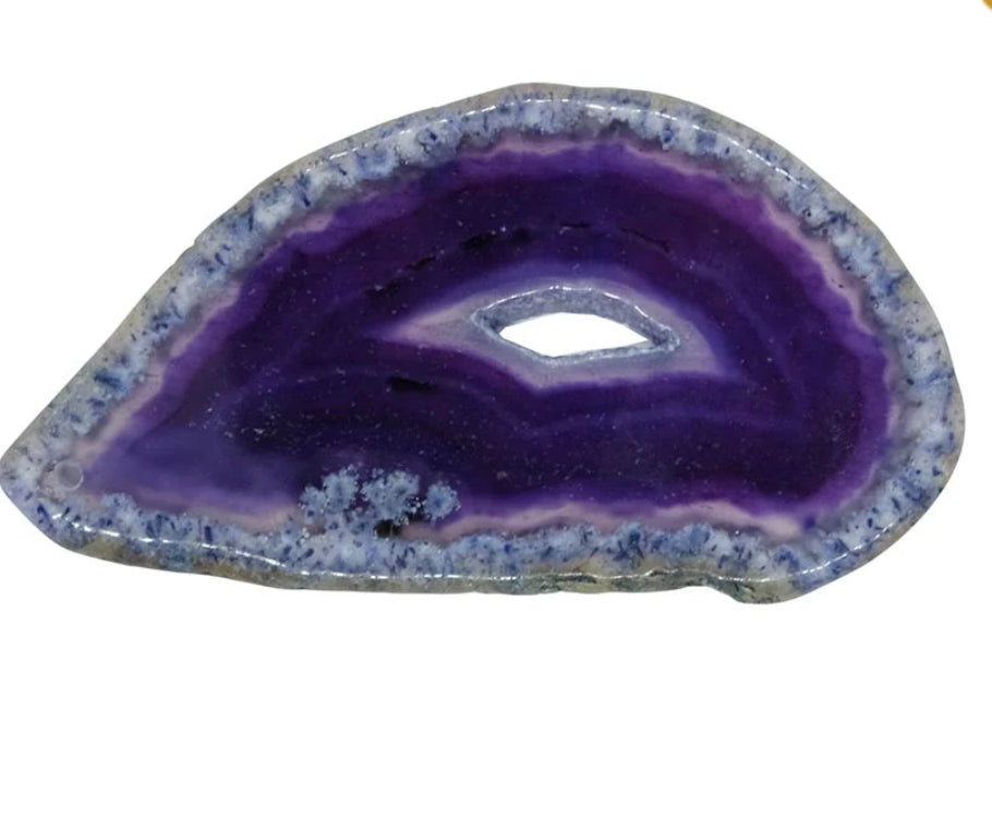 Stone Agate Slice Purple