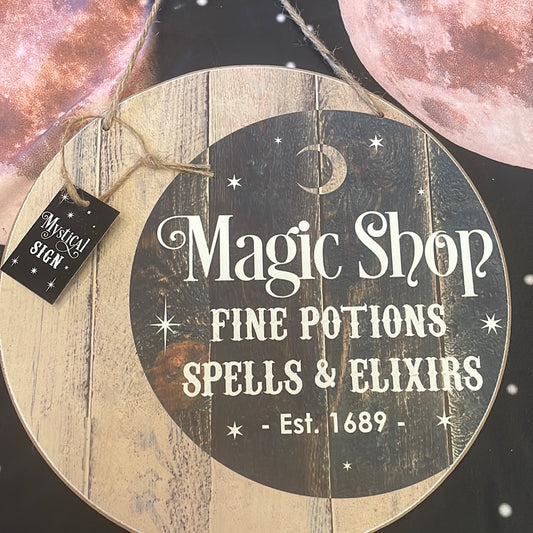 Magic shop wall plaque