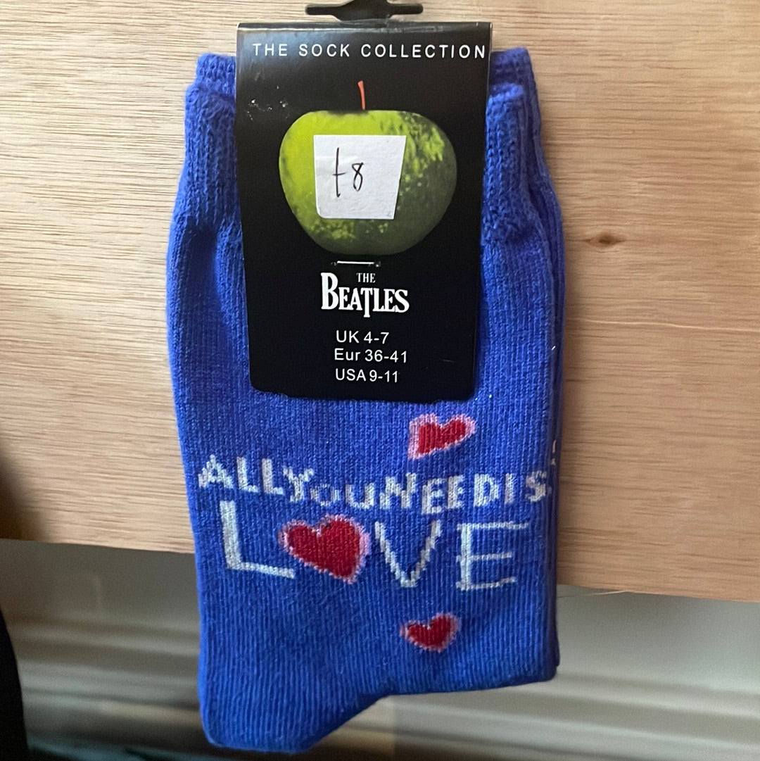 Beatles socks Colour Blue size 4/7 UK
