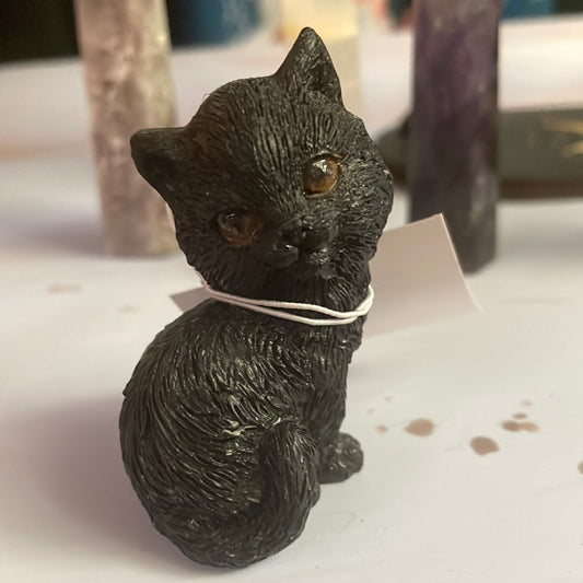 Resin black cat