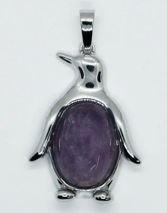 Pendant Penguin Amethyst