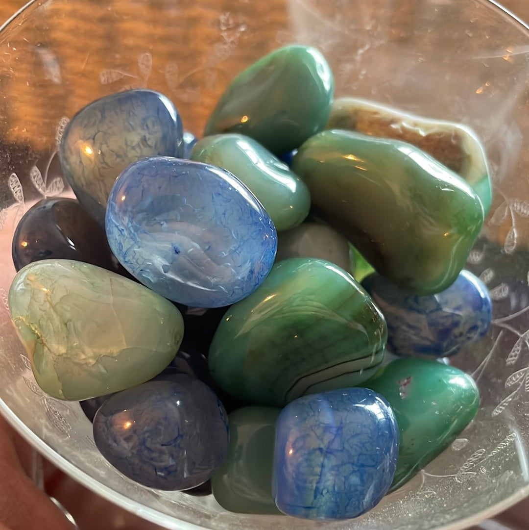 Blue and Green Agate